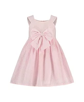 Blueberi Boulevard Baby Girls Seersucker Stripe with Eyelet Fit-and-Flare Dress