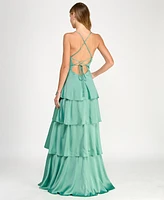 City Studios Juniors' Tiered Ruffled Gown