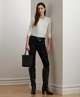 Lauren Ralph Cotton-Blend Long-Sleeve Top