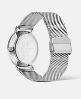 Daniel Wellington Men's Analog Silver-Tone Stainless Steel Watch, 40mm