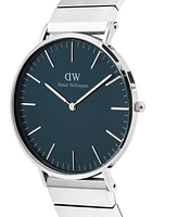 Daniel Wellington Unisex Analog Silver-Tone Stainless Steel Watch, 40mm