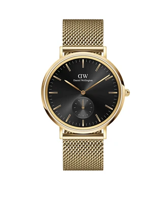 Daniel Wellington Unisex Analog Gold-Tone Stainless Steel Mesh Watch, 40mm