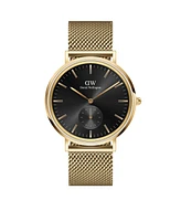 Daniel Wellington Unisex Analog Gold-Tone Stainless Steel Mesh Watch, 40mm