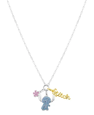 Disney Cubic Zirconia Lilo and Stitch Pendant Necklace