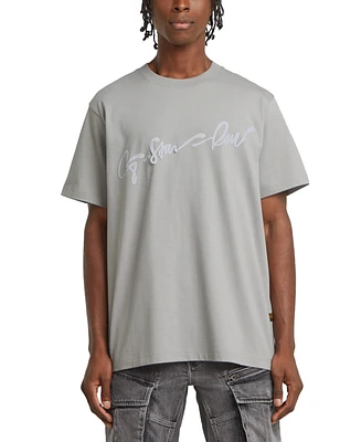 G-Star Raw Men's Relaxed Fit Short Sleeve Script Logo T-Shirt