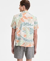 Sun + Stone Men's Cutler Leaf Print Camp Shirt