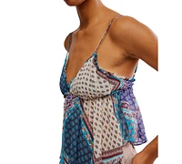 Free People Women's Alix Printed V-Neck Sleeveless Top