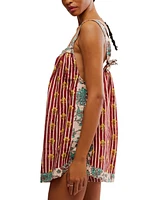 Free People Women's Port Au Prince Printed Cotton Sleeveless Romper