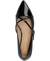 Journee Collection Women's Camby Crisscross Strap Pointed Toe Dress Flats