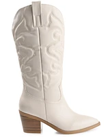 Journee Collection Women's Chantry Mid Shaft Western Boots