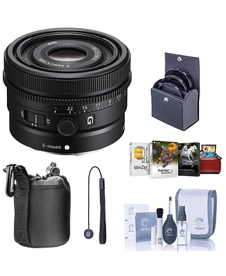 Sony Fe 50mm f/2.5 G Lens for Sony E, Bundle with 49mm Filter Kit, Cleaning Kit, Lens Case, Lens Cap Tether