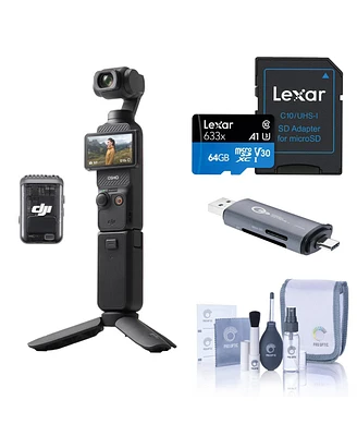 Dji Osmo Pocket 3 Gimbal Camera Creator Combo, Bundle with 64GB Memory Card, Card Reader
