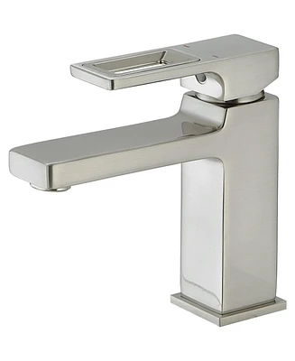 Single Hole Single-Handle Low-Arc Bathroom Faucet Water-Saving Vanity With Drain Kit Brushed Gold