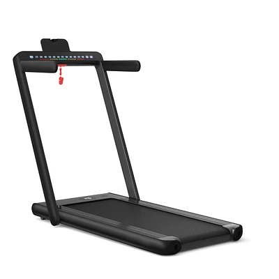 2-in-1 Electric Motorized Folding Treadmill with Dual Display, Speaker & Compact Design for Home Workouts