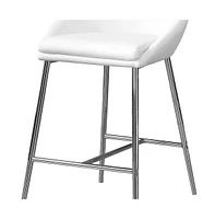 Stylish Set of Two Metal Bar Chairs with Low Back Support