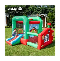 Ltmate Global Inc. Bounce House for Kids 3-12 Inflatable Slide Jumping Bounce Castle Blow Up Toddler Bouncy House for Kids Outdoor with Slide and Blow