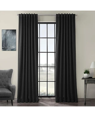 Half Price Drapes Jet Black Room Darkening Curtain
