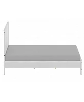 White Solid Wood Full Double Bed Frame
