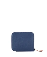 Pre-Owned Hermes Compact Azap Zip Around Wallet Silk'in Epsom