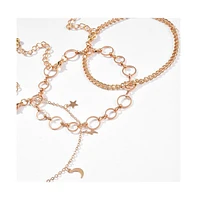 Sohi Women's Charm Multi-Layer Bracelet