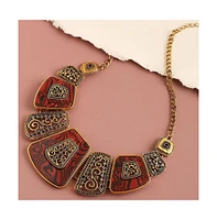 Sohi Women's Gold Plated Statement Necklace