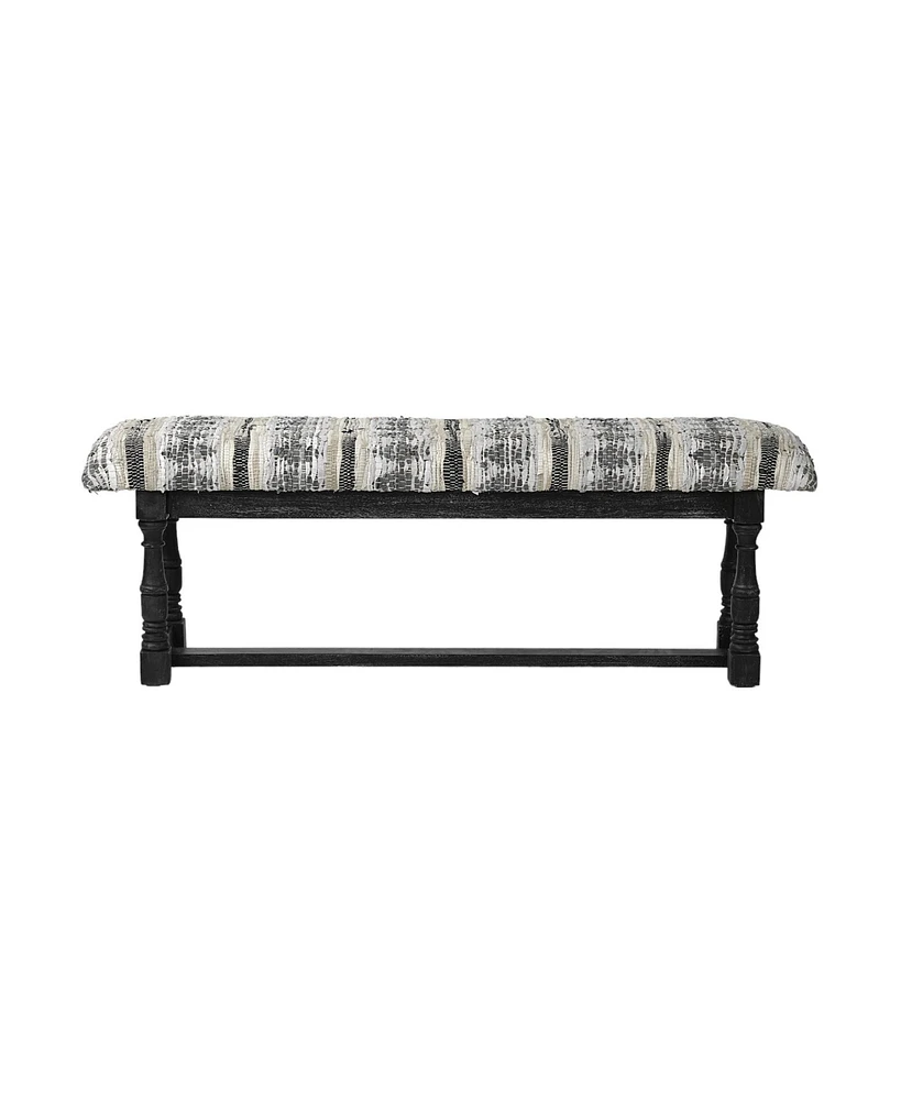 Upholstered Faux Leather Bench for Entryway Bedroom or Living Room