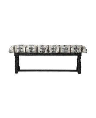 Upholstered Faux Leather Bench for Entryway Bedroom or Living Room