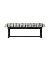 Upholstered Faux Leather Bench for Entryway Bedroom or Living Room