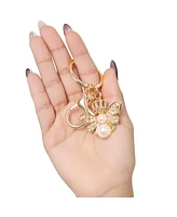 Juicy Couture Regal Bee Pearl Charm Keychain