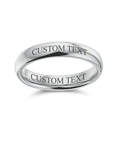 Bling Jewelry Simple Traditional .925 Sterling Silver Dome Band Ring 4MM Comfort Fit