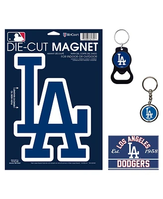 Wincraft Los Angeles Dodgers Key Rings and Magnets Set, 4-Pack