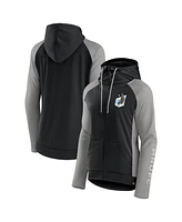 Fanatics Women's Black/Gray Minnesota United Fc Interlock Lightweight Full-Zip Jacket