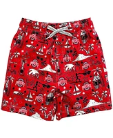 Wes & Willy Big Boys and Girls Scarlet Ohio State Buckeyes Luau Swimsuit