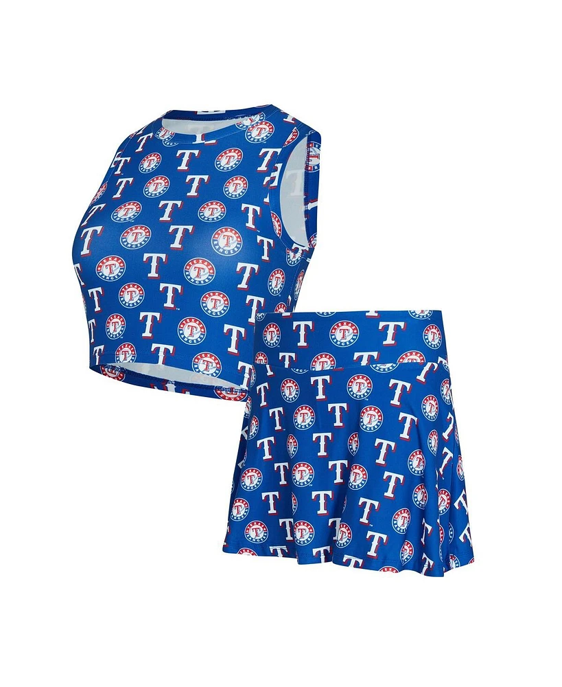 Concepts Sport Women's Royal Texas Rangers Knit Tank Top and Skort Set