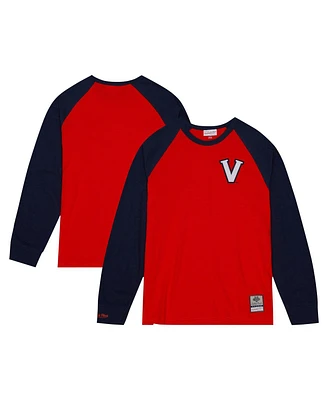 Mitchell & Ness Men's Orange Virginia Cavaliers Legendary Slub Raglan Long Sleeve T-Shirt