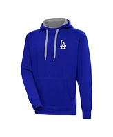 Antigua Men's Royal Los Angeles Dodgers Metallic Victory Pullover Hoodie