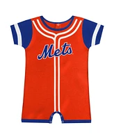 Outerstuff Baby Boys and Girls Fanatics Orange New York Mets Fast Pitch Romper