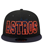 New Era Men's Black Houston Astros Splatter 9FIFTY Snapback Hat