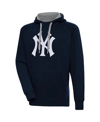 Antigua Men's Royal New York Yankees Victory Chenille Pullover Hoodie