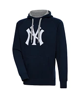 Antigua Men's Royal New York Yankees Victory Chenille Pullover Hoodie