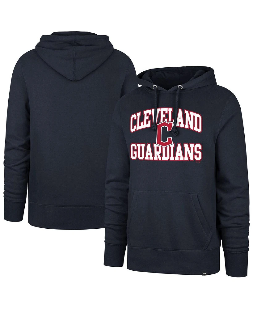 '47 Brand Men's Navy Cleveland Guardians Velocity Headline Pullover Hoodie