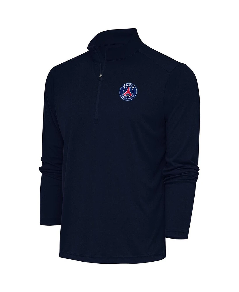 Antigua Men's Navy Paris Saint-Germain Statement Quarter-Zip Pullover Sweatshirt