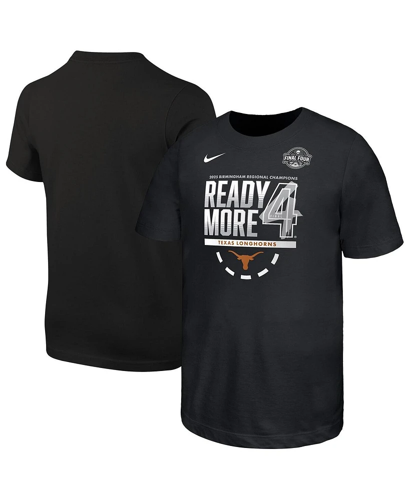 Nike Big Boys and Girls Black Texas Longhorns 2025 Ncaa Women's Basketball Tournament March Madness Final Four Locker Room T-Shirt