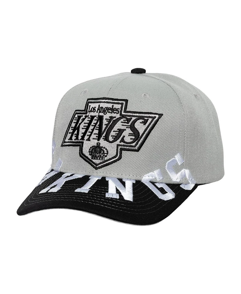 Mitchell & Ness Men's Gray/Black Los Angeles Kings Underarch Two-Tone Pro Crown Snapback Hat