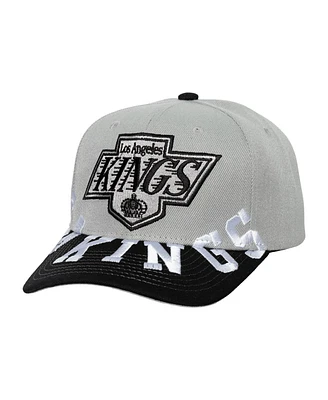 Mitchell & Ness Men's Gray/Black Los Angeles Kings Underarch Two-Tone Pro Crown Snapback Hat
