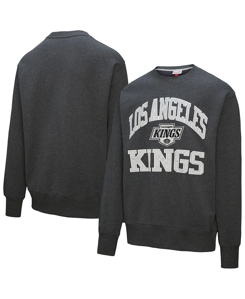 Mitchell & Ness Men's Charcoal Los Angeles Kings Playoff Win Fleece Pullover Sweatshirt
