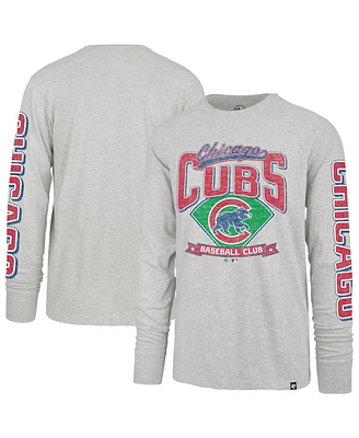 '47 Brand Men's Gray Chicago Cubs Fair Ball Franklin Long Sleeve T-Shirt
