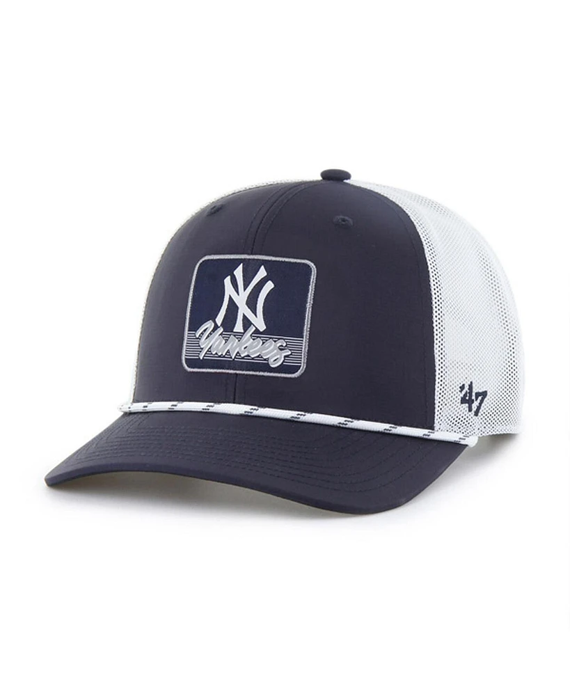 '47 Brand Men's Navy/White New York Yankees Scratch Adjustable Trucker Hat