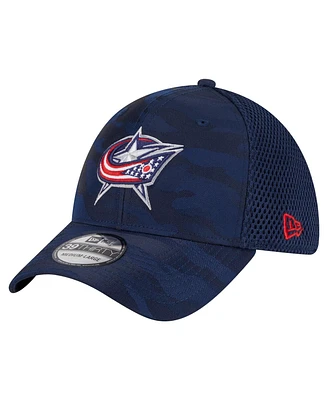New Era Men's Navy Columbus Blue Jackets Active Subtle Camo 39THIRTY Flex Hat
