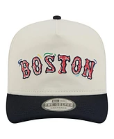 New Era Men's White Boston Red Sox Team Scribble Golfer Adjustable Hat